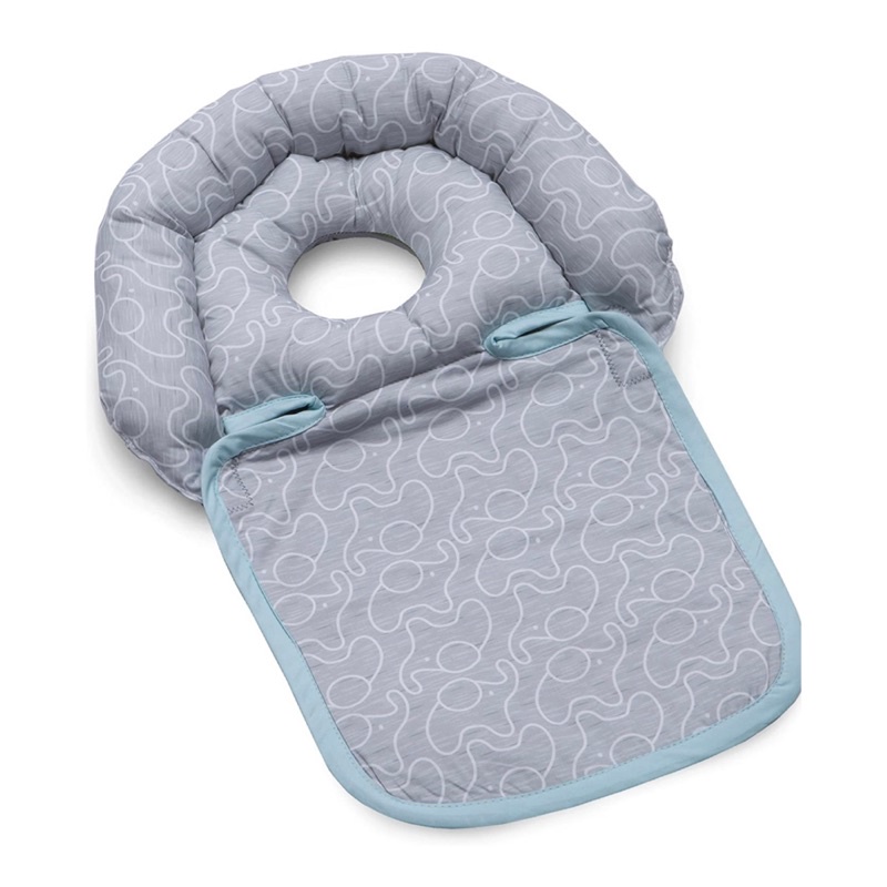 อุปกรณ์พยุงศีรษะสําหรับเด็กทารก Boppy Noggin Nest ใหม่ สีเทาช้าง/มิ้นต์