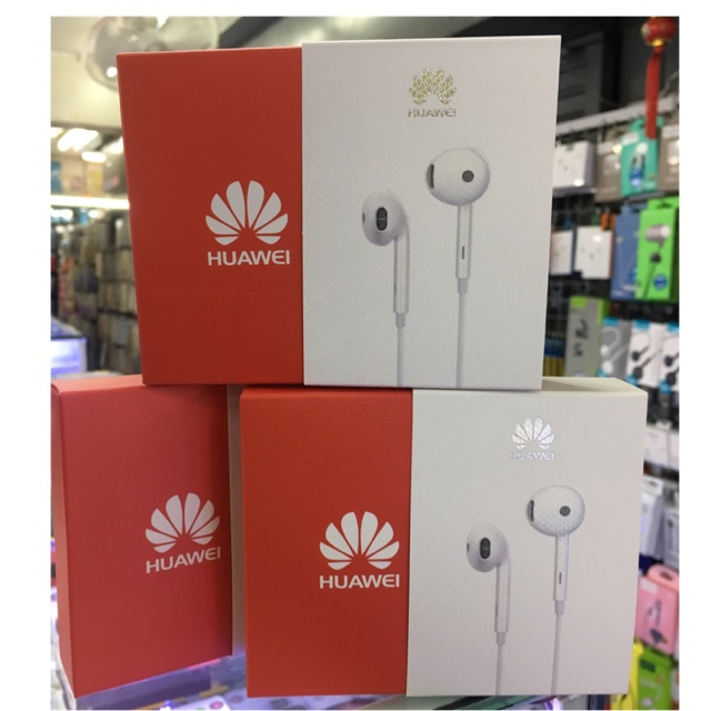 หูฟังHuawei คุณภาพเสียงดีคุ้มราคาใช้ใด้ทุกรุ่นที่เป้นแจีคกลมสายยาว1เมตร