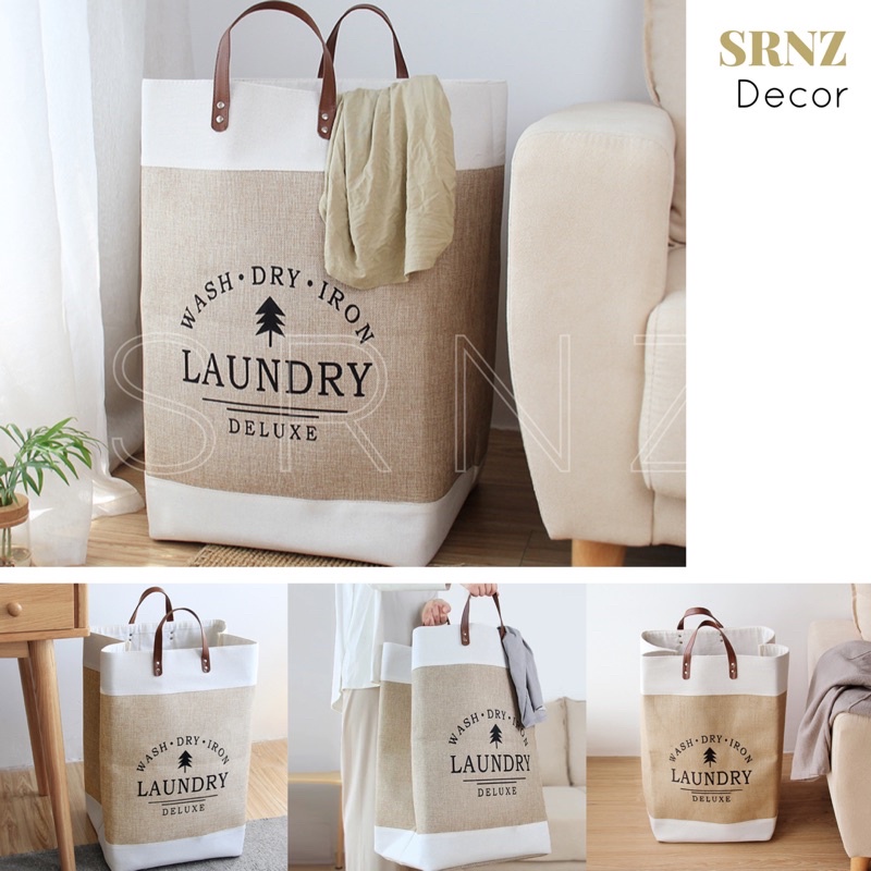 LAUNDRY BASKET LAUNDRY BAG FARM STYLE NORDIC BAJU