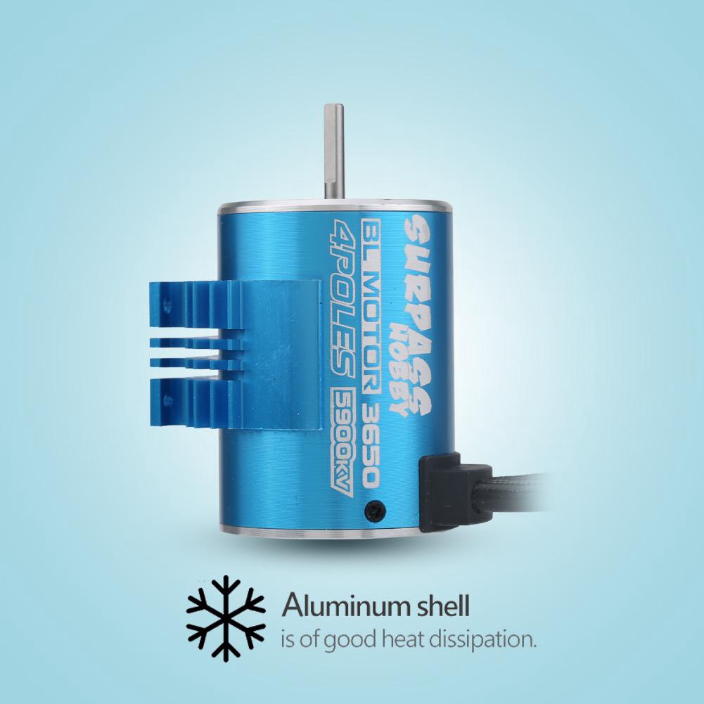Melampaui Hobi Tahan Air 3650 Brushless Motor DC untuk 1/10th Di Peta Tur RC Mob