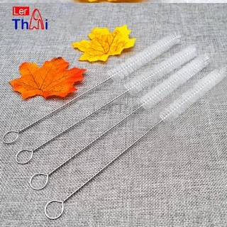 LerThai แปรงล้างหลอดดูด จุกนม ขนไนล่อน ไม่ทำให้เป็นรอย Stainless steel soft straw straw brush
