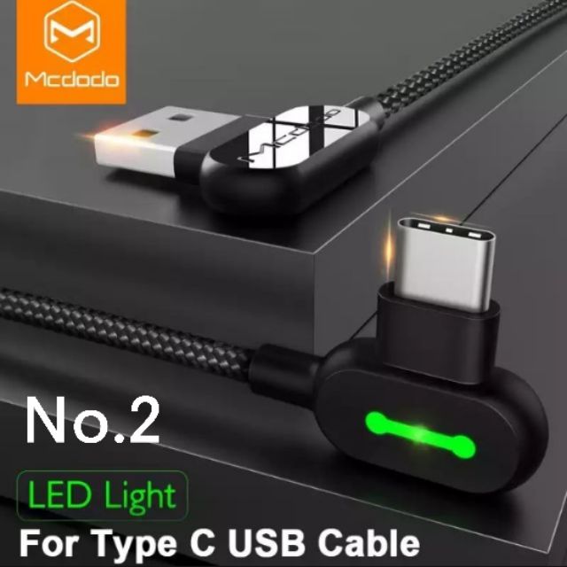 สายชาร์จไอโฟน Type C Micro-USB Mcdodo ของแท้สำหรับเล่นเกมส์ ยาว 1.2 เมตร ROV PUBG ROS #8