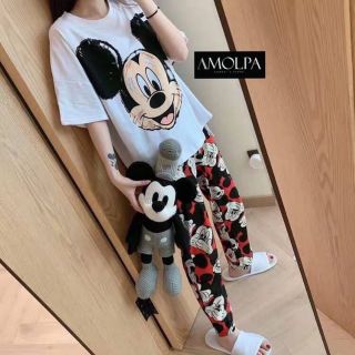 🐀🐁🐀Mickey Hiend ชุดเซ็ตมิกกี้ ผ้านิ่มใส่สบาย