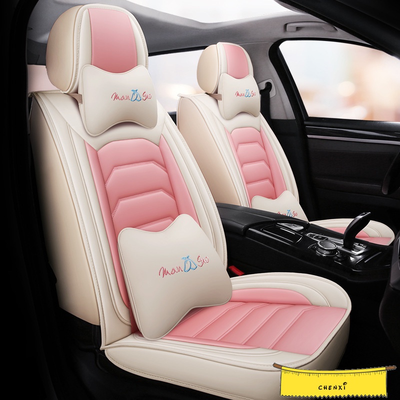 ผ้าคลุมเบาะรถยนต์ แบบหนัง กันน้ํา กันลื่น สําหรับ Toyota Prius Roomy Vios CHR Hilux Hilux Vigo Vios Crown altis (2+3)