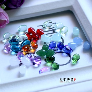 6*9mm Horizontal Hole Czech Glass Beads Water Drop Beads DIY Jewelry Accessories Ancient Style Shake Hairpin Accessories Material