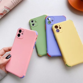 ซิลิโคนเหลวนุ่ม tpu เคส กันกระแทก สีทึบ สีลูกกวาด สำหรับ iphone 11 pro max 7 8 plus