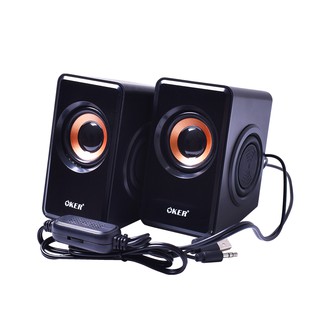 Oker ลำโพงมินิตั้งโต๊ะ 2.0 USB MULTIMEDIA DESKTOP SPEAKERS OKER SP-528