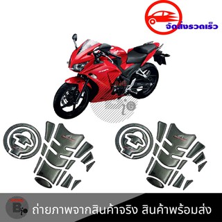 สติ๊กเกอร์กันรอยถังน้ำมัน ชุดกันรอยถัง+ฝาถังน้ำมัน  YAMAHA R3 ลายเคฟล่า กันรอยถังน้ำมัน  YAMAHA R3 ลายคาร์บอน(0140)