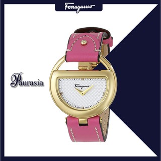 [ของแท้] Ferragamo นาฬิกาข้อมือ ผู้หญิง รุ่น FERRAGAMO FG505-0014 BUCKLE,SIL-4/0.01cts.,CALF-PINK paurasia ปอเรเซีย