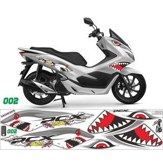 สติกเกอร์ PCX 150 ลายฉลาม สําหรับตกแต่งบ้าน