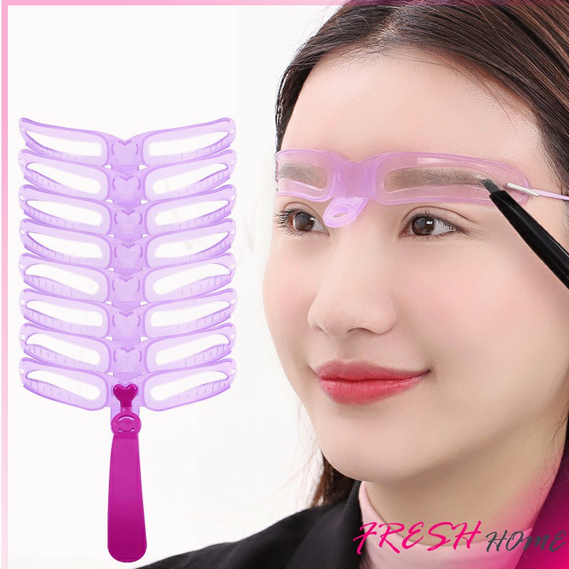 บล๊อคเขียนคิ้ว เลือกทรงสวยตามต้องการ มีแม่แบบ 8 แบบ eyebrow card