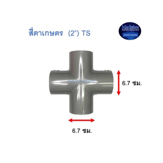 สี่ตาเกษตร ท่อน้ำไทย (2”) Thai Pipe TS Cross For Agricul Tural Use เทา 2