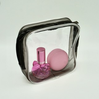 กระเป๋าเครื่องสำอางใส PVC กันน้ำ Transparent PVC makeup bag waterproof.