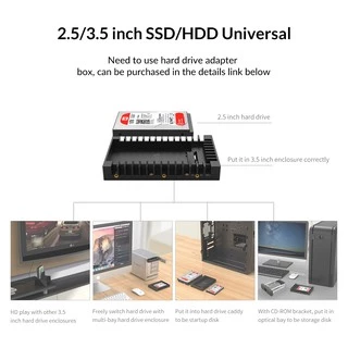 Orico 5 Bay 3.5 นิ้ว Type-C Hard Drive Enclosure SATA3.0 3.5 ใน HDD Case รองรับ UASP MAX 90TB(DS500)