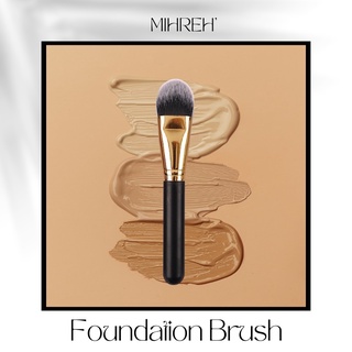 [2098] (พร้อมส่ง) แปรงลงรองพื้น ด้ามสีทอง Foundation Brush ได้ลุคงานผิว หัวแบนที่แนบสนิทไปกับผิว จับถนัดมือ