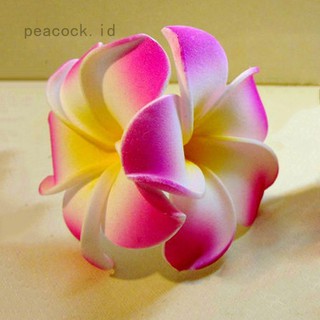 2.7/" 48 Artificial Foam Pink And Yellow Plumeria Flower Heads