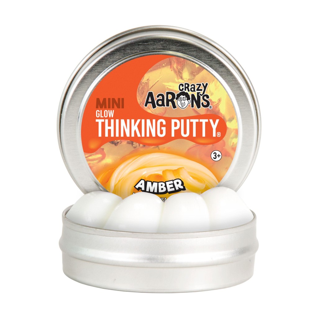 Crazy Aaron's Thinking Putty รุ่นเรืองแสงในที่มืดเป็นสีส้ม Amber ขนาด 2 นิ้ว