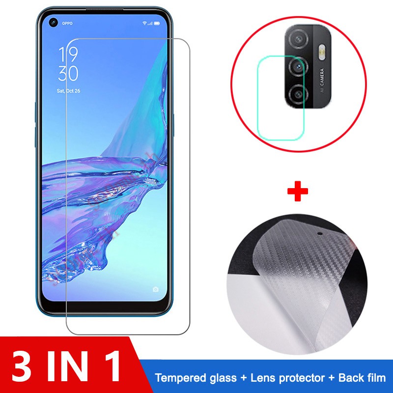 ฟิล์มกระจกนิรภัย 3in1 For OPPO Reno4/Reno15 15F 15Pro 15Promax Reno5/Reno6Z/Reno14/14F/14Pro/A5i/A5Pro/A5X ฟิล์มกล้อง