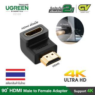 UGREEN HDMI Male to Female Adapter Down พอร์ตเตอร์ ตัวผู้เป็นตัวเมีย 90 องศา รุ่น 20109 ยาว 1 เมตร