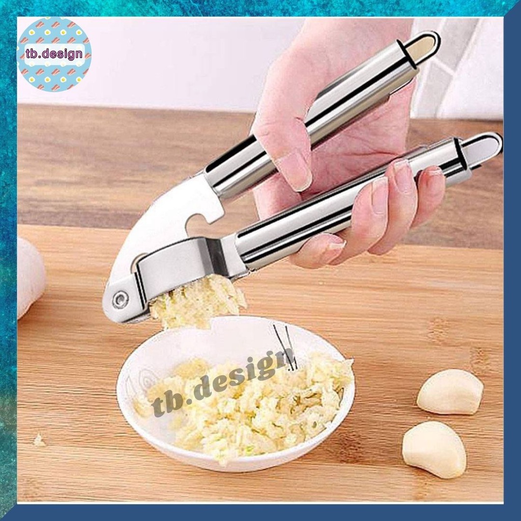 ที่บดกระเทียม เครื่องมือบดกระเทียม ที่กดกระเทียม สแตนเลส ที่บีบกระเทียม แบบมือบีบ Garlic grinding tool #A-0030