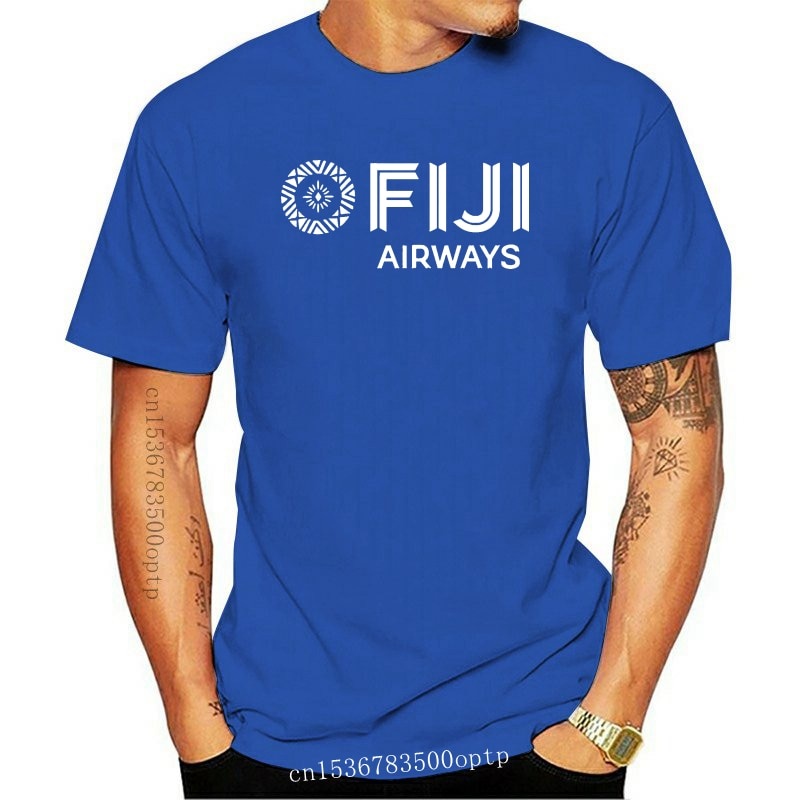 เสื้อยืดผ้าฝ้าย พิมพ์ลายโลโก้ Fiji Airways Fijian Luchtvaartmaatschappij 2022