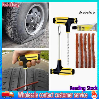 DQX_8Pcs Car Vehicle Tubeless Tire Plug Tyre Puncture Repair Kit Needle Patch Tool