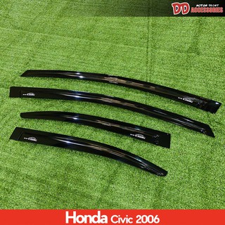 คิ้วประตู/กันสาด honda civic 2006 2007 2008 2009 2010 สีดำ