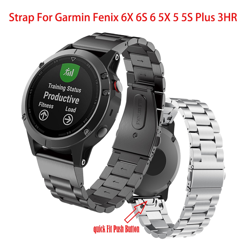 สายนาฬิกาข้อมือ สเตนเลส 26 22 20 มม. สําหรับ Garmin Fenix 6 6X Pro 5 5X Plus 3HR Fenix6 Fenix5
