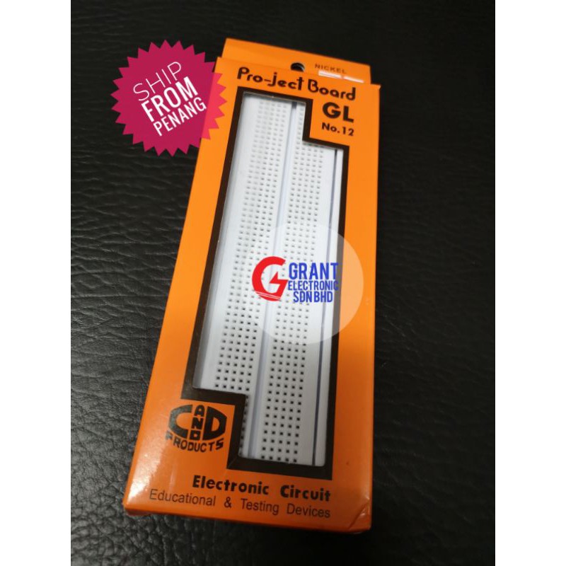 Breadboard กระดานขนมปังไร้บัดกรี / โครงการ Broad 840 Tie Points GL-12 ARDUINO RASPBERRY PI บอร์ด DIY