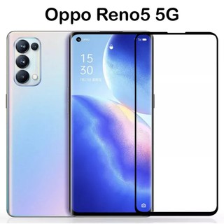 [ส่งจากไทย] ฟิล์มกระจก เต็มจอ กาวเต็มขอบดำ 9H For OPPO Reno5 (5G) คุณภาพดี ติดง่าย