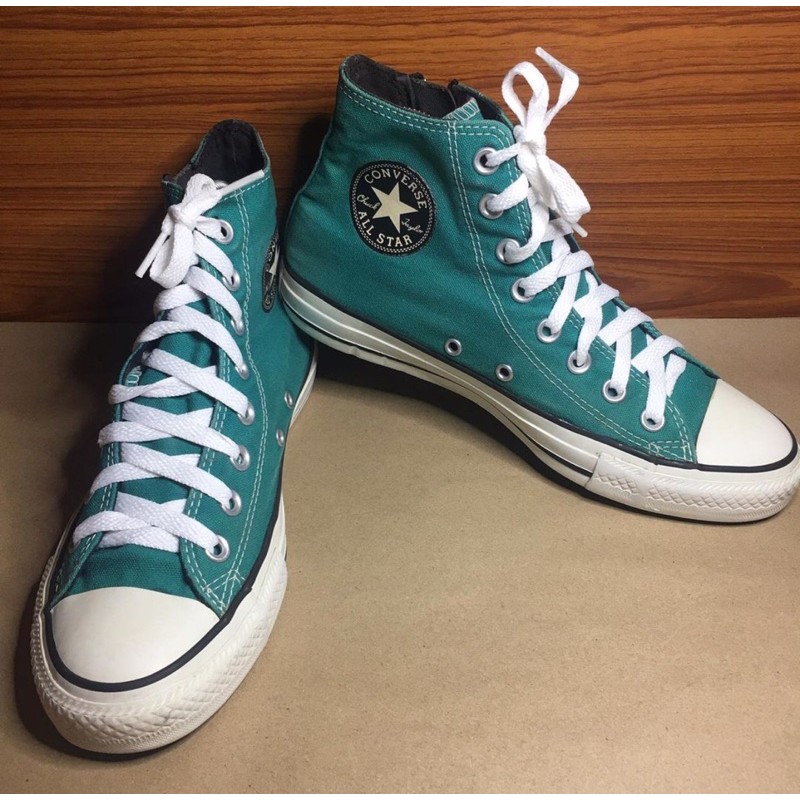 รองเท้ามือสองของแท้ Converse All Star หุ้มข้อสีเขียว