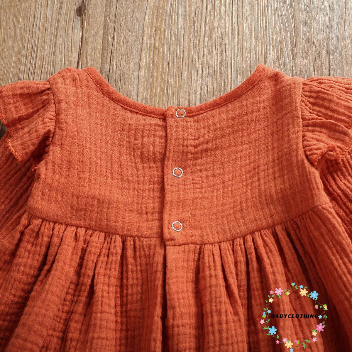 BBCQBaby Girls Spring Clothes Set Solid Color Long Sleeve Ruffle