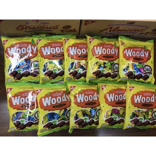 🔥ขายส่ง🔥Woodyขนมช๊อกโกแลต​ รสผลไม้รวม​ บรรจุ​50​เม็ด​ (1ลังมี 12 ห่อ)