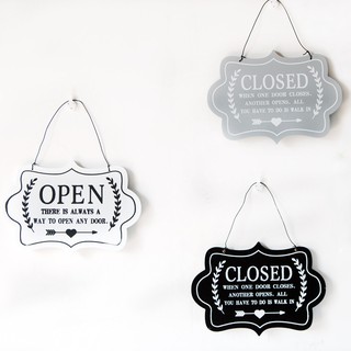 ป้ายเปิดปิด 2 หน้า OPEN/CLOSE SIGN พร้อมเชือกสำห  ป้ายเปิดปิด Open-Closed