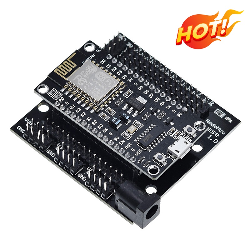 ใหม่ Nodemcu Baseboard + NodeMcu V3 Lua บอร์ดพัฒนา WIFI ESP8266 Serial Wifi โมดูล