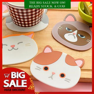 Gregorio ห้องครัวการ์ตูนแมวเครื่องดื่มกาแฟถ้วยแก้ว Placemat Holder Pad Coaster