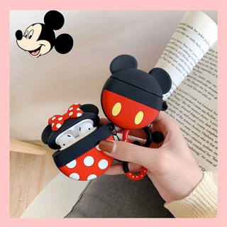 เคสซิลิโคนนิ่ม ลายการ์ตูนมิกกี้ มินนี่เมาส์น่ารัก สําหรับ Apple Airpods 1 2