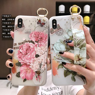 เคสโทรศัพท์อ่อนนุ่มพร้อมสายรัดข้อมือเคสโทรศัพท์นุ่ม Tpu ป้องกันรอยสําหรับ Oppo A 12 A 12 E A 52 A 72 A 92 R 11s Plus A 3s Realme C 1 2 Pro