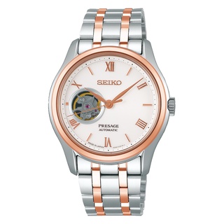 Karnvera Shop นาฬิกาข้อมือผู้ชาย Seiko Presage SSA412J1 Mens Steel Pink Watch