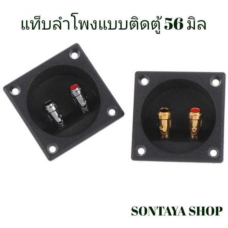 แท็บลำโพงติดตู้ แบบสี่เหลี่ยม ชนิดกดล๊อกสาย ขนาด56×56มิลราคาต่อ1ชิ้น
