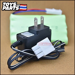 อะแด๊ปเตอร์ชาร์จ ถ่านรถบังคับวิทยุ ขนาดแบตเตอรี่ 9.6 V. 3 รู ปลั๊กขาว - Adaptor Car RC 9.6 V. 3 รู ปลั๊กขาว (แบตเทอร์โบ)