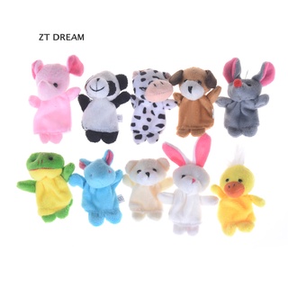 ZTD Cartoon Animal Finger Puppet Baby Plush Toys for Children Favor Gift Family Dolls Kids Finger Toy 07