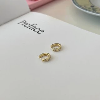 A.piece ต่างหูเงินแท้ [all silver 925] petite galaxy one-touch