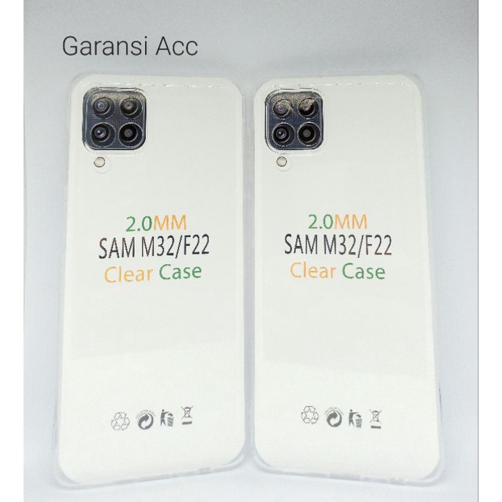Jelly Silicone Case 2.0mm Samsung Galaxy M32 / F22 Clear Case Transparent