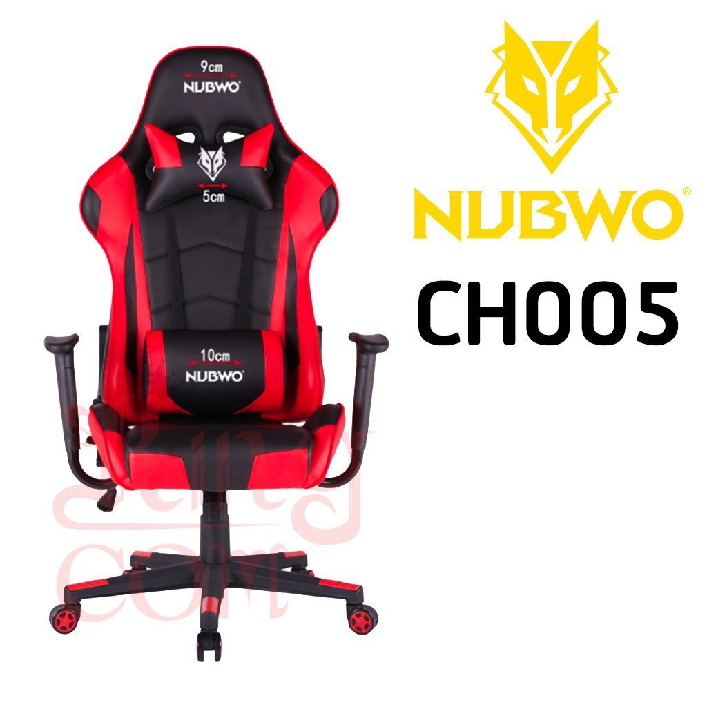 GAMING CHAIR (เก้าอี้เกมมิ่ง) NUBWO VANGUARD SERIES BLACK-RED (NUB-CH005) (ASSEMBLY REQUIRED)