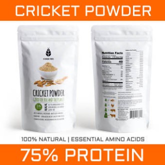 Cricket Powder 75% Protein (ผงโปรตีน 75 % จากจิ้งหรีด) : 100 กรัม