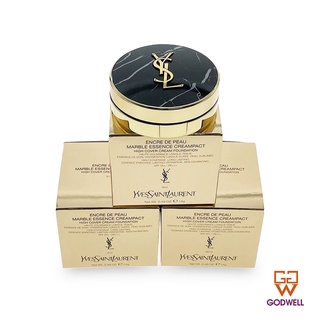 YVES SAINT LAURENT - YSL Encre De Peau Marble Essence Creampact SPF50+ PA+++ 14g (High Cover Cream Foundation) - Ship From Hong Kong