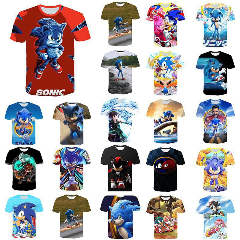 [ใหม่] เสื้อยืดแขนสั้น พิมพ์ลาย Super Sonic The Tarsnak Hedgehog สําหรับเด็กผู้ชาย