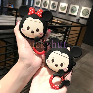 เคสหูฟังบลูทูธ ซิลิโคน ลายการ์ตูนมิกกี้ มินนี่น่ารัก สําหรับ AirPods i12