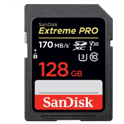 SANDISK EXTREME PRO SD 128 GB (170 Mbs)